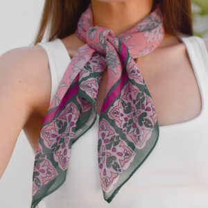 Dahlia Blooms 'Pink Persimmon' Scarf
