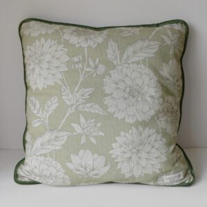 Scatter Cushion - Dahlia Blooms Mountain Green