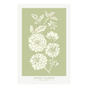 Dahlia Blooms Printable Poster Art - Seedling (Digital Download)