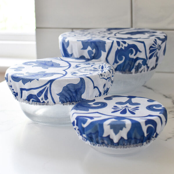 Cape Blue Bowl Covers Set of 3 - Robyn Valerie