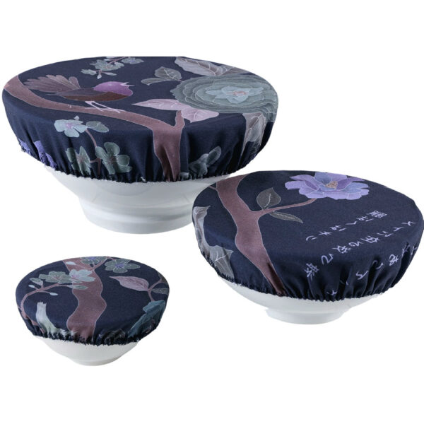 Japanese Garden Indigo Bowl Covers - Set of 3