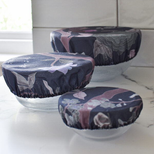 Japanese Garden Indigo Bowl Covers - Set of 3