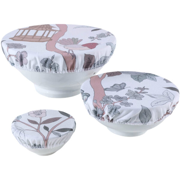 White Japanese Garden Bowl Covers - set of 3
