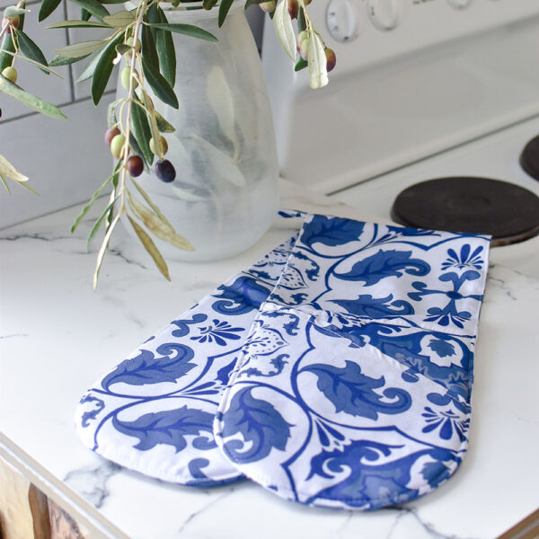 Cape Blue Double Oven Gloves - Robyn Valerie