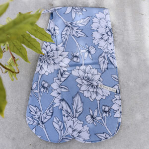 Dahlia Blooms Double Oven Gloves (Blueberry Soda) - Robyn Valerie