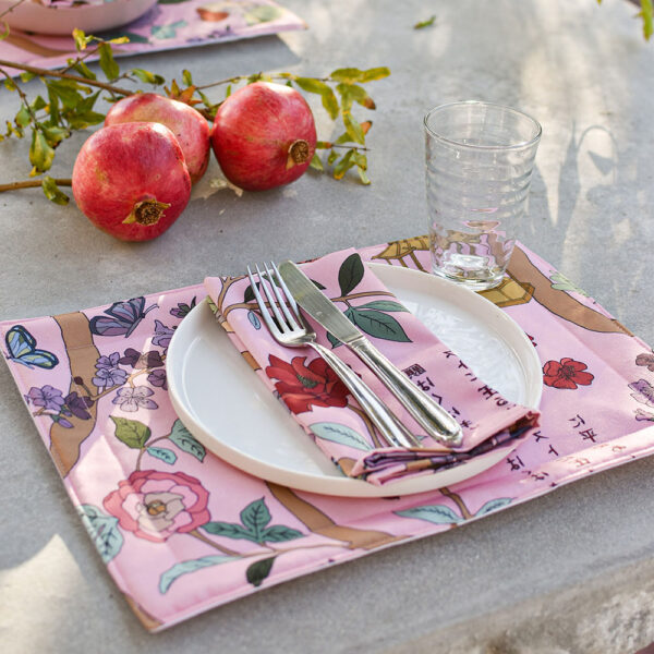 Japanese Garden Peach Placemats Pack of 6