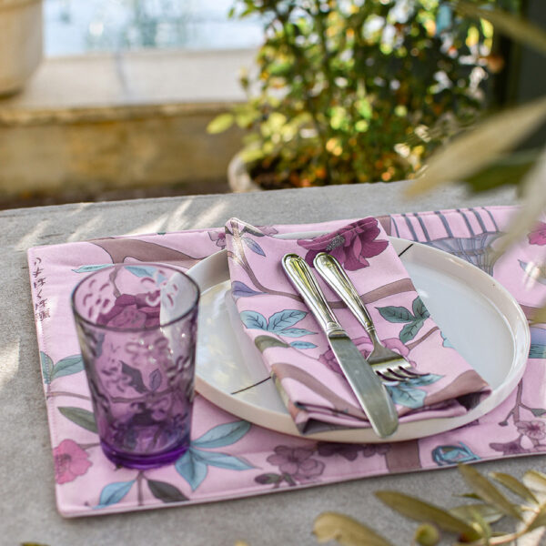 Pink Japanese Garden Placemats (Pack of 6)