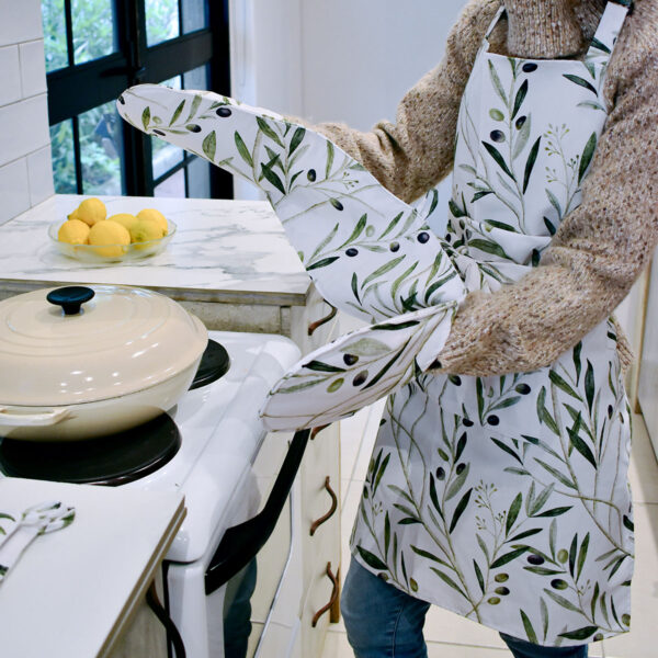 Robyn Valerie Olive Branch Double Oven Gloves