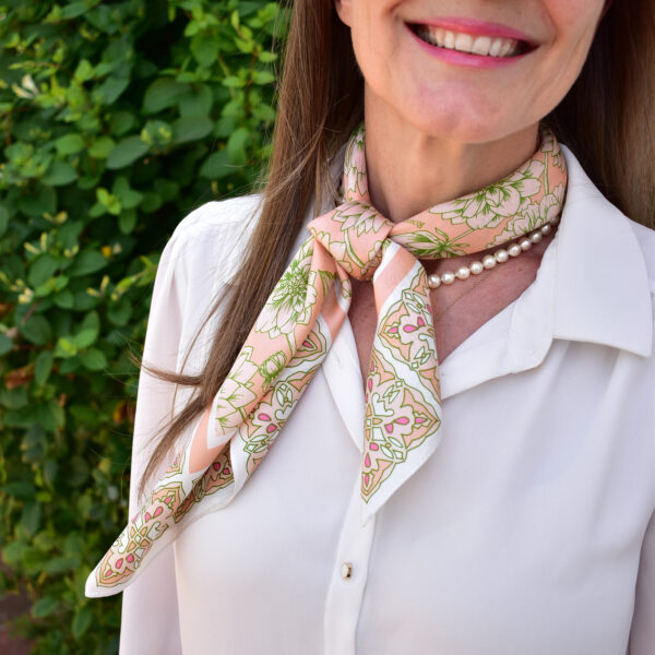 Silk Twill Scarf - Melon