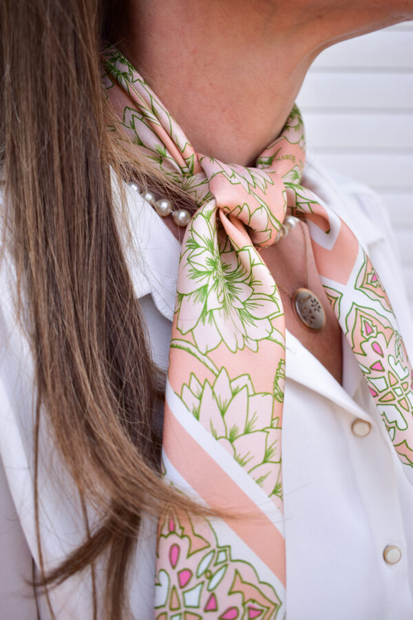 Silk Twill Scarf - Melon