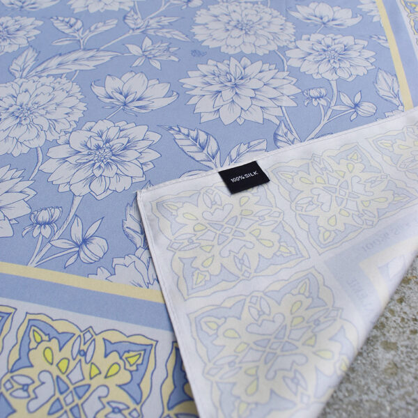 Silk Twill Scarf - Sky Blue