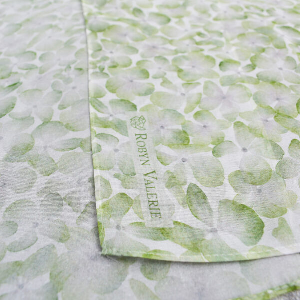 Green Hydrangeas Silk Scarf