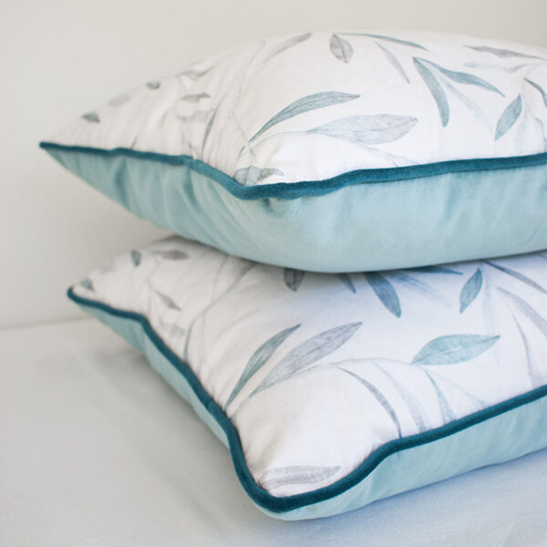 Olive Branch Scatter Cushions - Teal