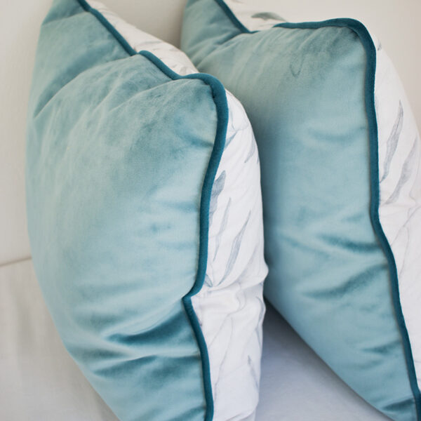 Olive Branch Scatter Cushions - Teal