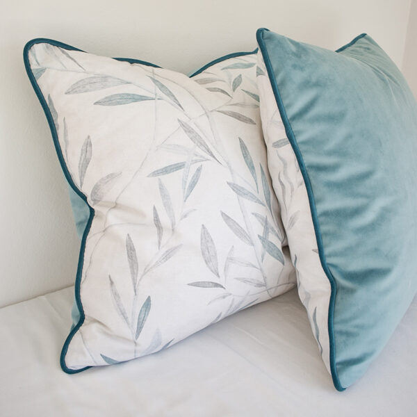 Olive Branch Scatter Cushions - Teal