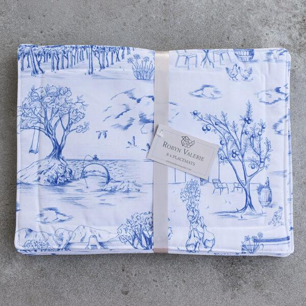 Toile du Cap Placemats (Classic Blue)