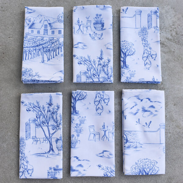 Toile du Cap Napkins (Classic Blue)