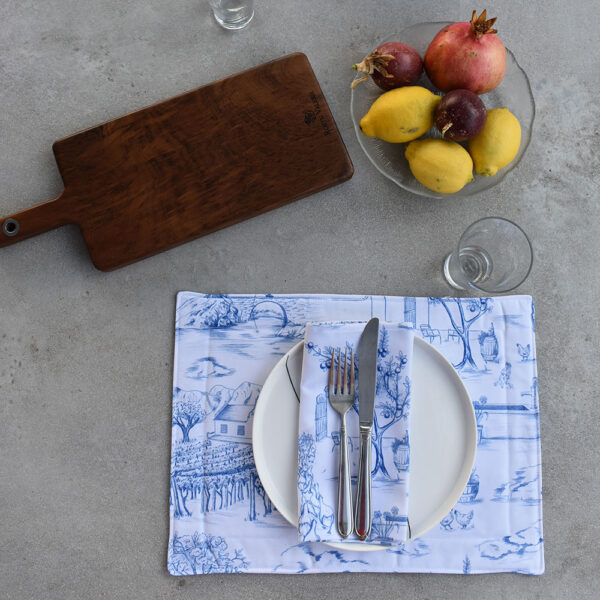 Toile du Cap Placemats (Classic Blue)