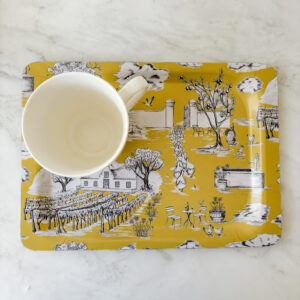 Small Melamine Tray - Toile du Cap (Mustard)