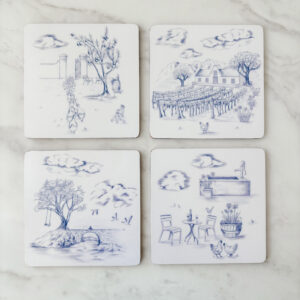 Heat-Resistant Drinks Coasters (pack of 4) - Toile du Cap